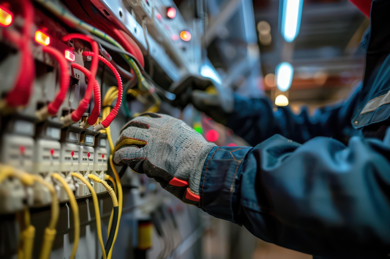 Elektro-Meister bei der Arbeit